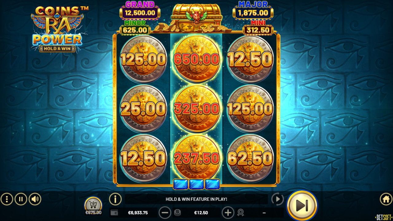BetSoft Coins of Ra Power Screenshot