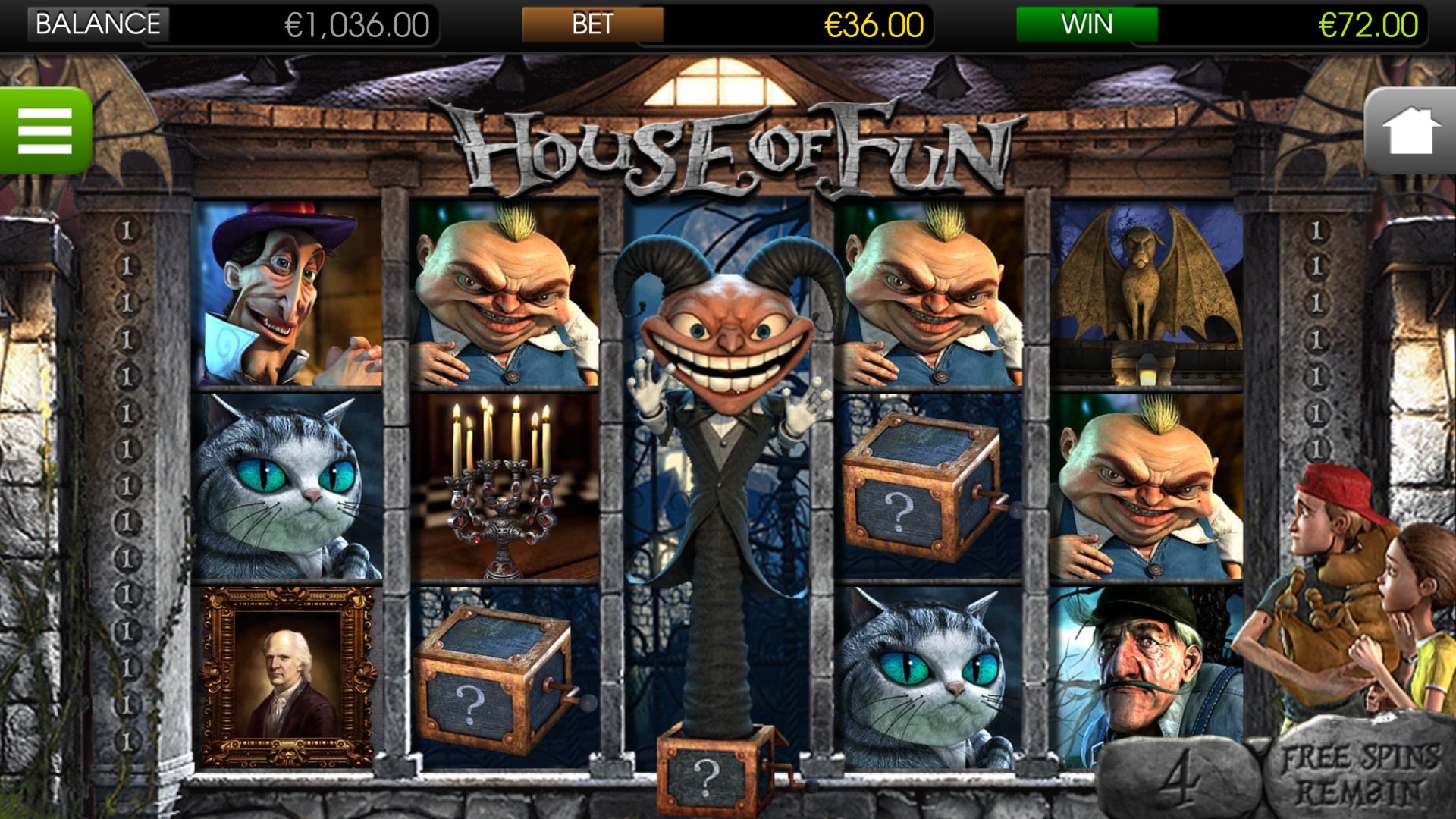 BetSoft House of Fun Screenshot