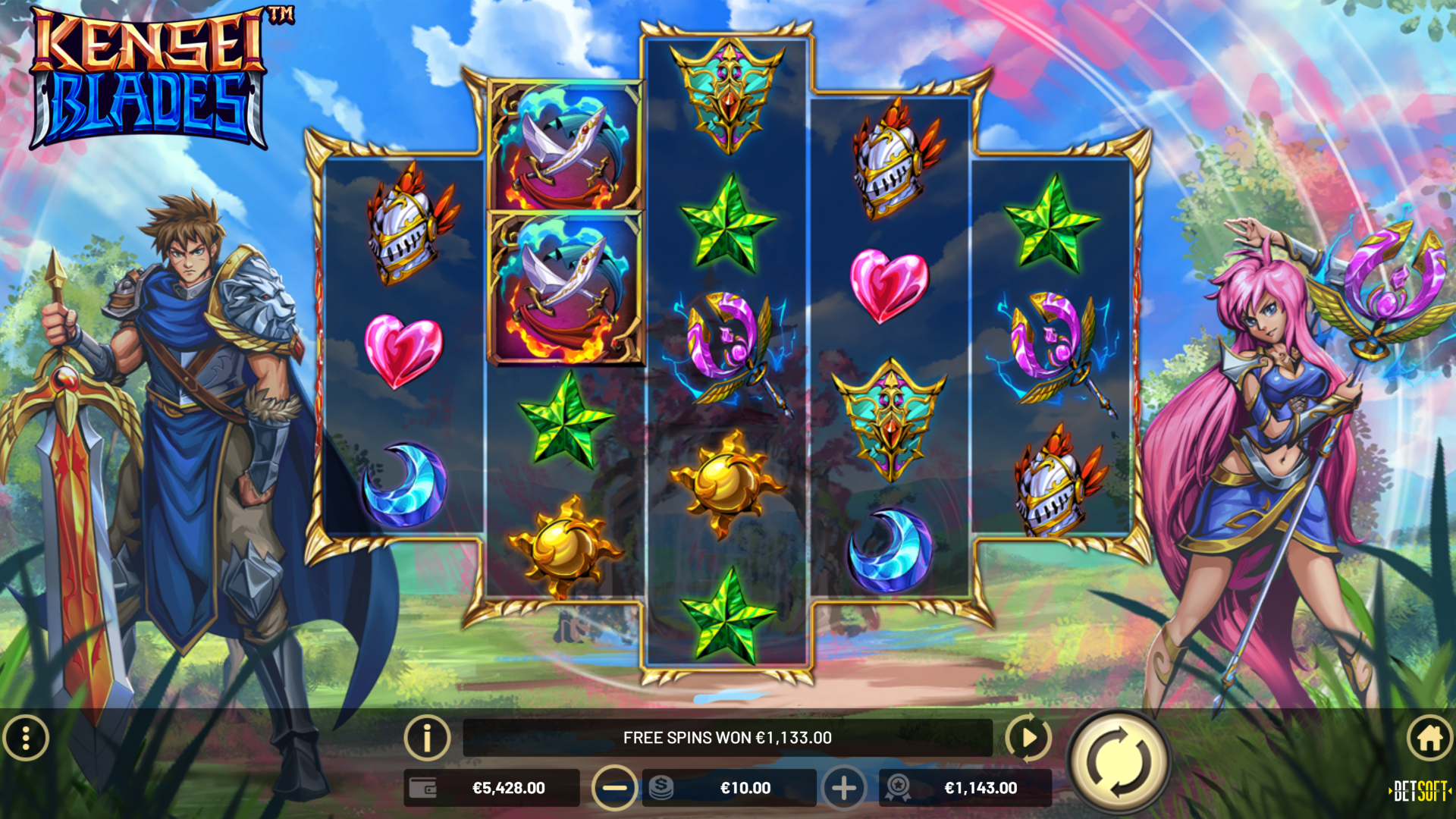 BetSoft Kensei Blades Screenshot