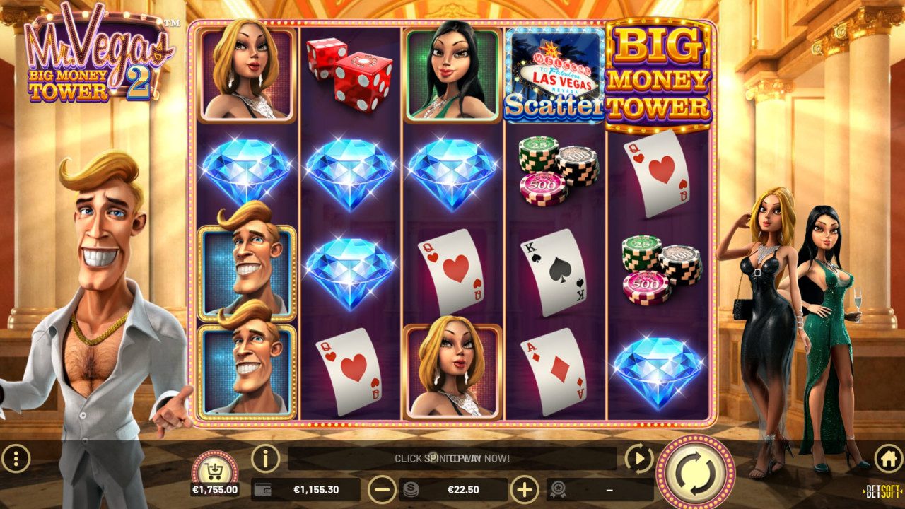 BetSoft Mr Vegas 2 Big Money Tower Screenshot
