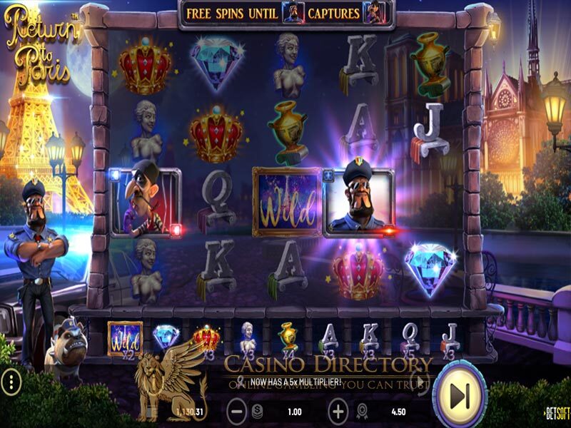 BetSoft Return to Paris Screenshot