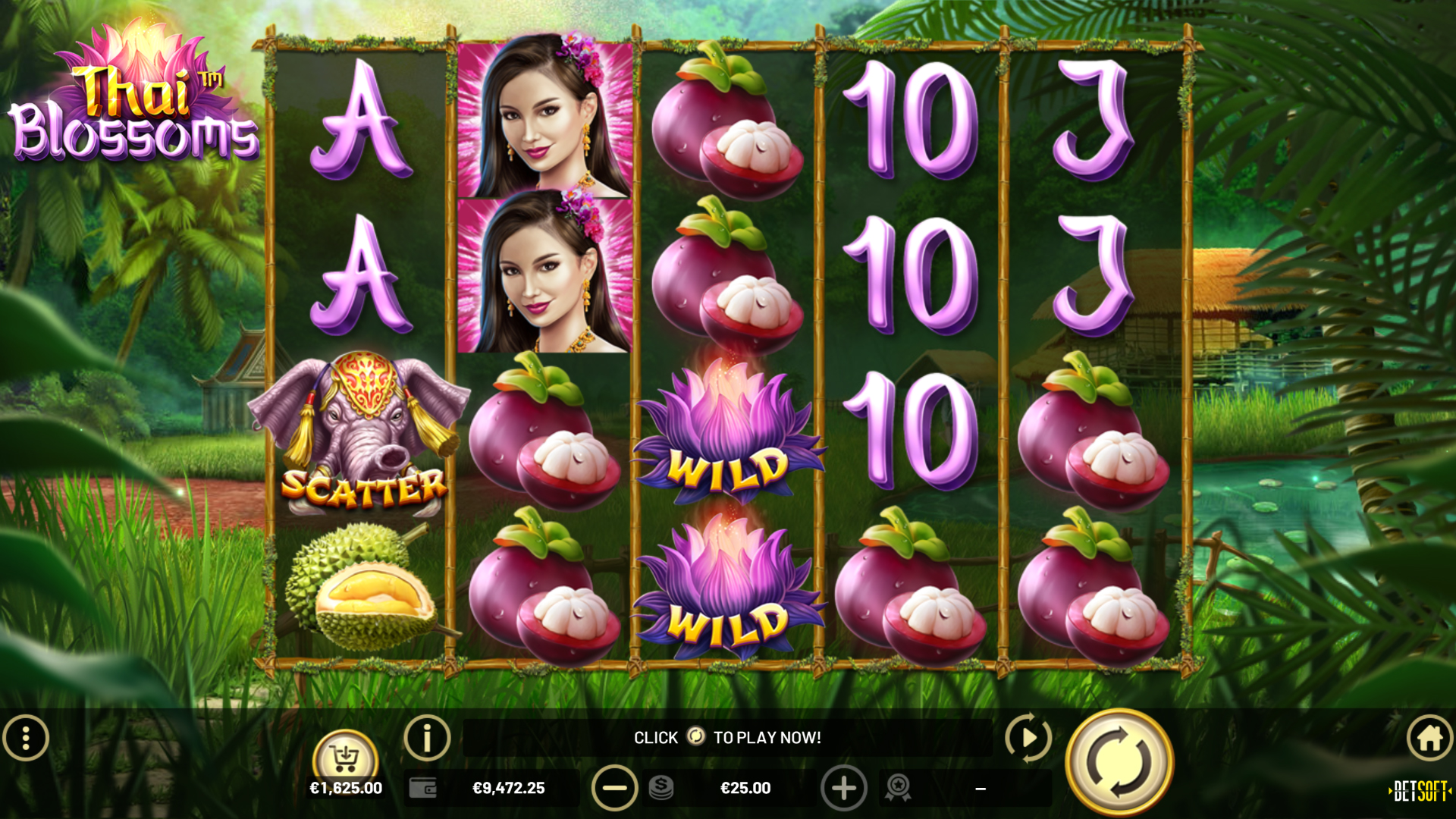 BetSoft Thai Blossoms Screenshot