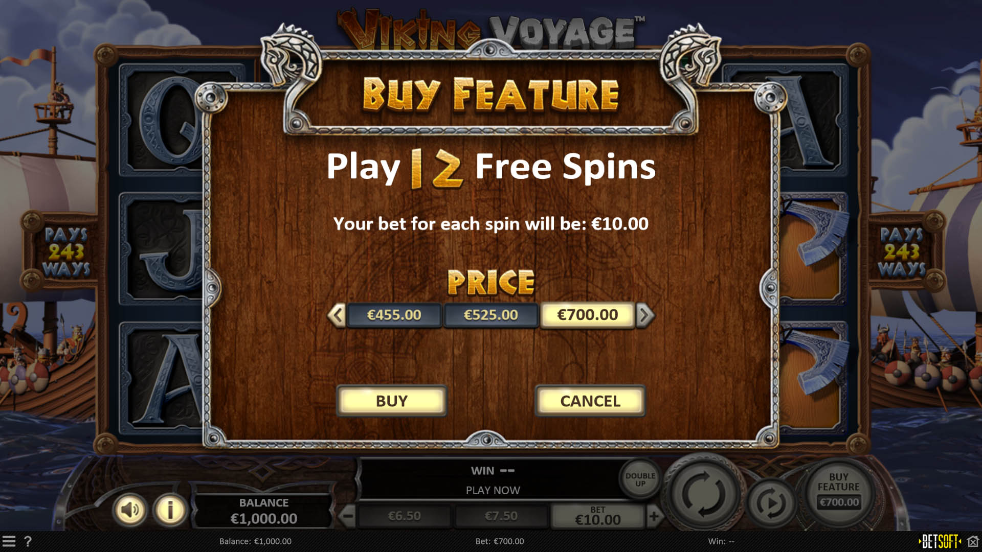 BetSoft Viking Voyage Screenshot