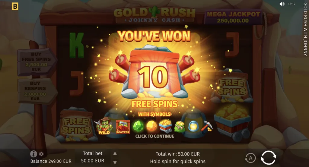 BG Gold Rush With Johnny Cash Screenshot