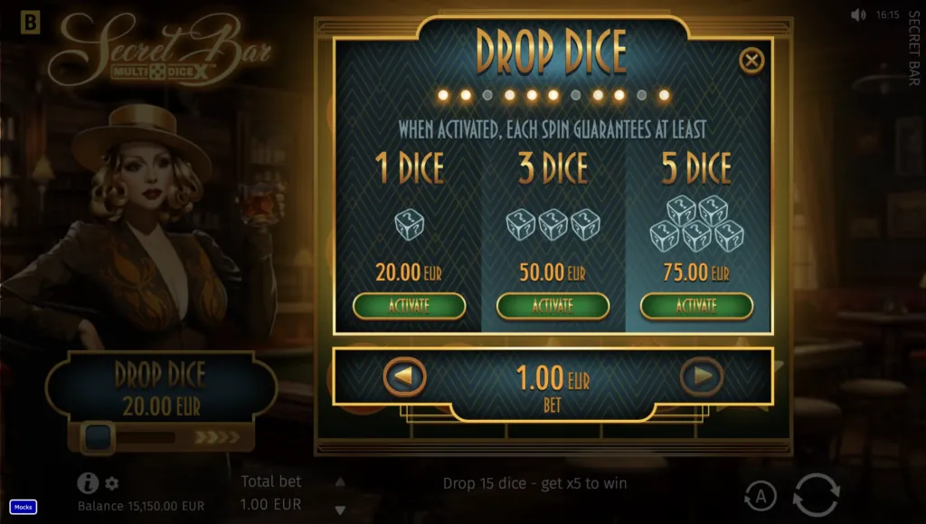 BG Secret Bar Multidice X Screenshot