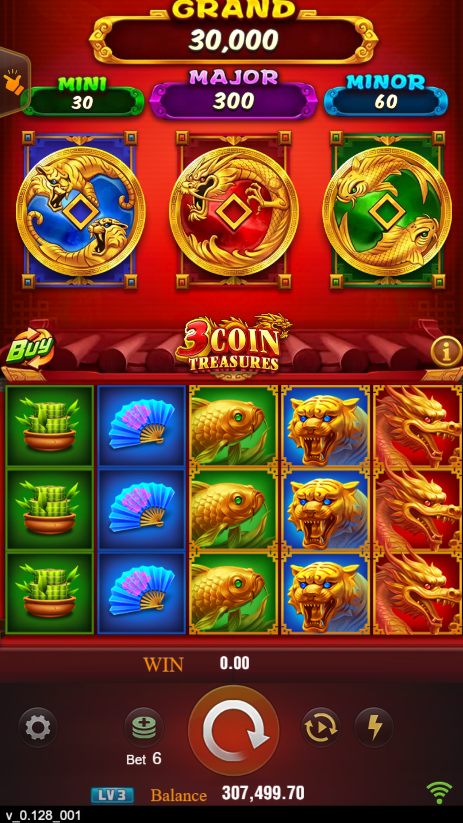 JILI 3 Coin Treasures Screenshot