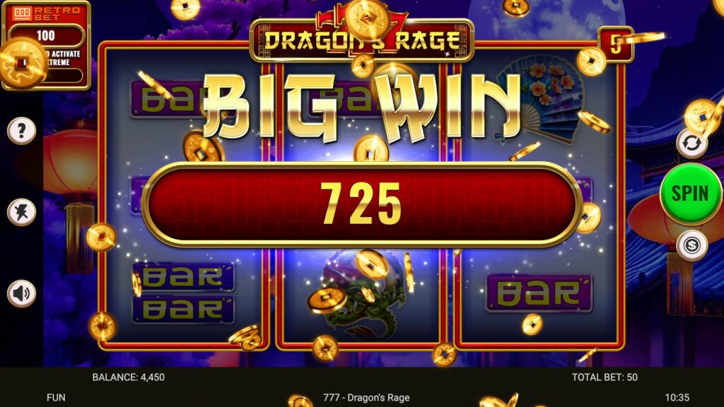 SP 777 Dragons Rage Screenshot