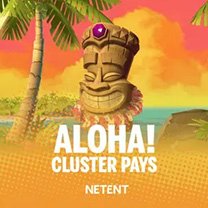 Aloha Cluster Pays slot game showcased on Fortune Tiger Jackpot.